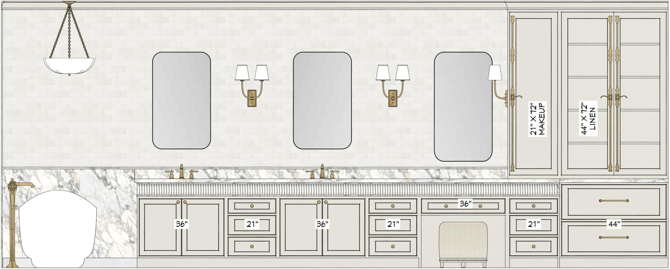 Primary Bath - Macera Residence